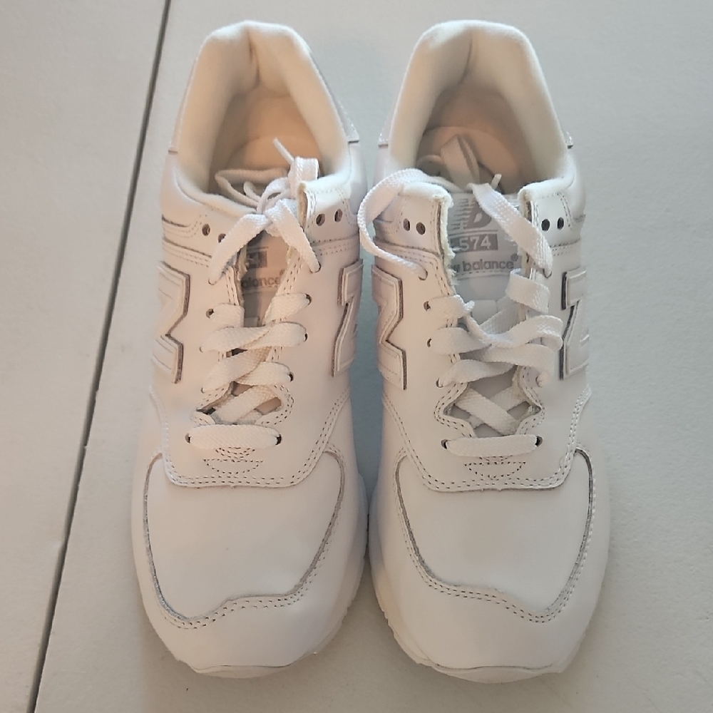 New Balance Women's White Lace-Up Sneakers